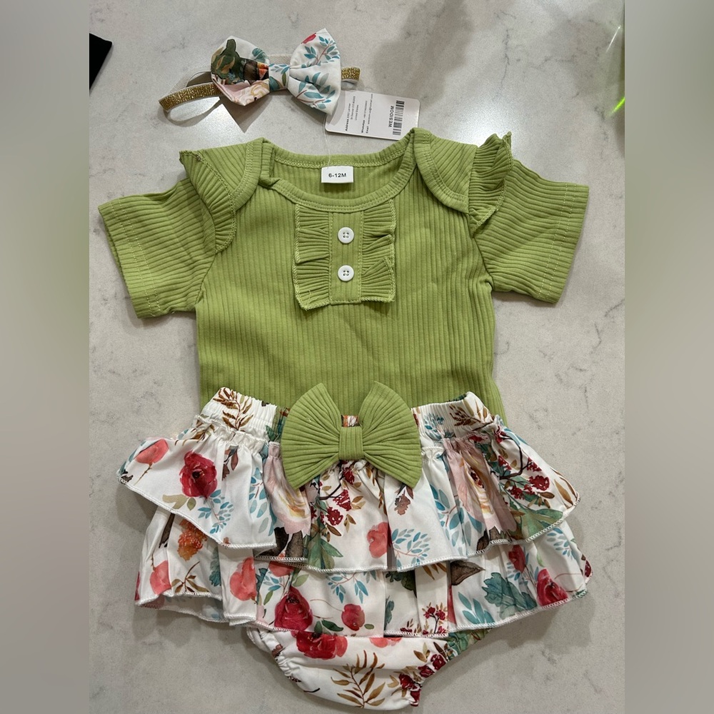 Baby Girl Green Matching Set